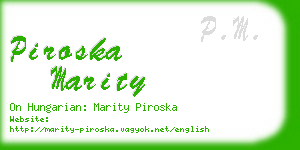 piroska marity business card